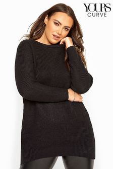Yours Curve Black Chunky Knitted Jumper (Q06427) | 24 €