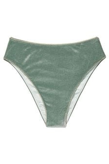 Cadette zelena - Spodnji del bikinija z visokim pasom iz žameta Victoria's Secret (Q06554) | €32