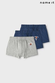 Name It Grey 3 Pack Basketball Boxer Shorts (Q08805) | CHF 16