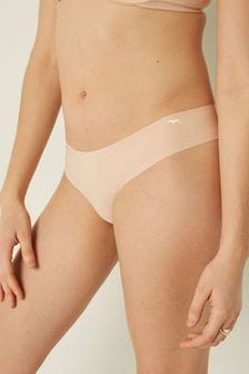 Victoria's Secret PINK Beige Nude Thong Smooth No Show Knickers (Q09130) | €14