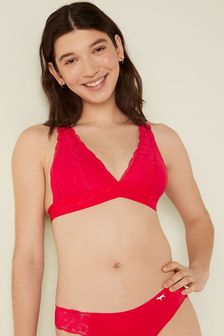 Victoria's Secret PINK Red Pepper Lace Strappy Back Halterneck Bralette (Q09411) | kr338