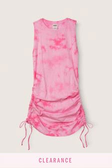 Roza obleka brez rokavov z naborki ob strani Victoria's Secret (Q09417) | €40