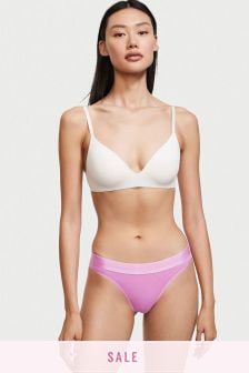 Victoria's Secret Showgirl Purple Cotton Logo Thong Panty (Q09706) | 12 €