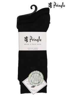 Pringle Black 3pk Rib Bamboo Socks (Q10145) | 15 €