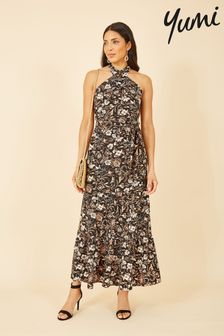 Nicholas ava floral tie neck maxi deals