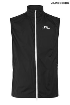 J.Lindeberg Black Ash Light Packable Golf Vest (Q10437) | ₪ 420