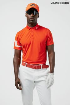 J.Lindeberg Orange Heath Regular Fit Golf Polo (Q10440) | $94