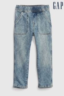 Gap Light Wash Blue Pull-On Easy Taper Jeans (Q10659) | €15