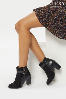 Lipsy Black Almond Toe Heeled Ankle Boot (Q11459) | €64