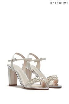 Rainbow Club Ivory Wedding Clara Satin Strappy Bridal Sandals (Q12716) | LEI 627