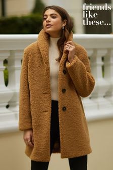 Friends Like These Camel Teddy Coat (Q12741) | $163