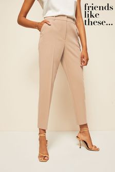 Friends Like These Camel Tailored Ankle Grazer Trousers (Q12745) | €29