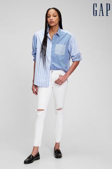 Gap White Mid Rise True Skinny Jeans with Washwell (Q12918) | 142 zł