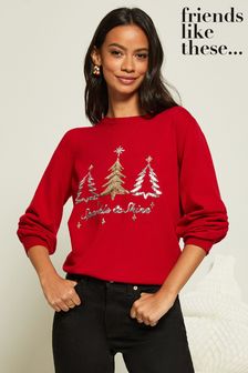 Rosso - Friends Like These Friends Like These - Maglia Natale originale (Q13062) | €30