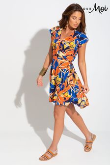 Pour Moi Navy Textured Woven Wrap Beach Dress (Q13234) | €37