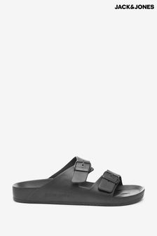 JACK & JONES Black Rubber Strap Sandals (Q13284) | KRW29,600