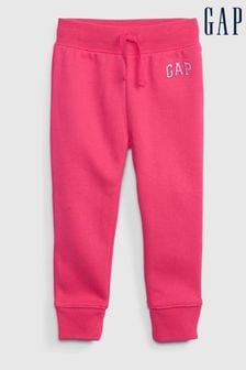 Roz - Pantaloni din fleece cu logo Gap (Nou-născuţi - 6ani) (Q13389) | 90 LEI