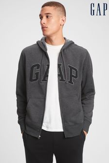 Gap new charcoal grey Logo Zip Hoodie (Q13393) | 41 €