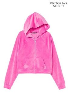 Victoria's Secret Pink Berry Velour Lounge Zip Up Hoodie (Q13768) | €25