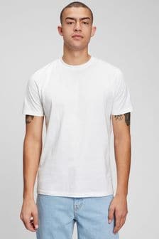 Bílá - Měkké tričko Gap Everday ke krku s krátkým rukávem (Q14064) | 395 Kč