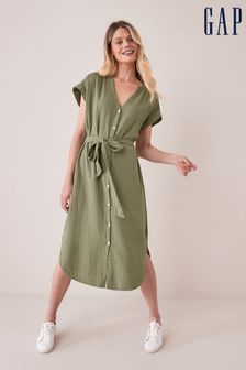 Gap Green Textured Midi Dress (Q14585) | 46 €