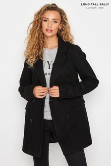 Long Tall Sally Black Double Breasted Cosy Jacket (Q15219) | $132
