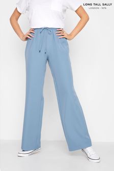 Long Tall Sally Blue Scuba Wide Leg Trouser (Q16340) | $58