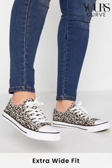 Yours Curve Brown Extra-Wide Fit Leopard Low Top Trainer (Q16437) | 26 €