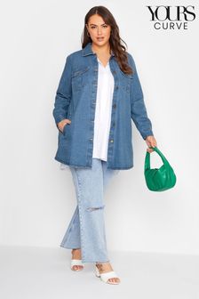 Yours Curve Blue Limited Denim Shacket (Q16454) | CHF 53