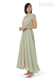 leem Green Lace And Belt Embellished Dress (Q16982) | €75
