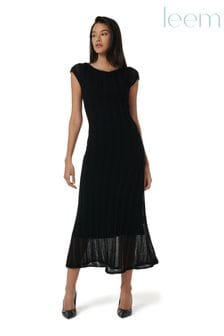 leem Black Crochet Lace Dress (Q16996) | €102