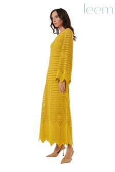 שמלת סריג עם קישוט כותנת קרושה מסולסלים של Leem (Q16997) | ‏838 ₪