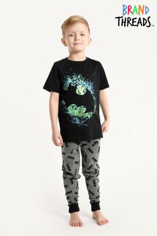 Brand Threads Black Batman Licensing Boys BCI Cotton Pyjamas (Q17018) | 20 €