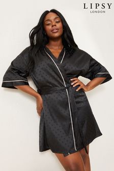 Lipsy Black Satin Dressing Gown (Q17108) | 43 €