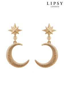 Gold - Lipsy Jewellery Satin Ohrringe mit Mond- und Sterndesign (Q17439) | 20 €