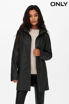 ONLY Black Rain Coat with Hood (Q17560) | €48