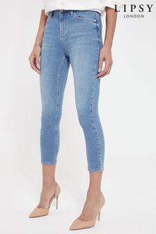 Lipsy Cropped Pale Blue Regular Mid Rise Skinny Kate Jean (Q17623) | €44