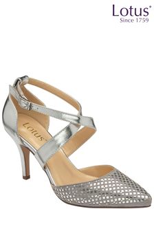Lotus Footwear Silver Cross Over Strap Occasion Shoe (Q18150) | €48