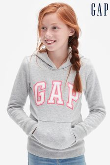 Gap Grey/Pink Logo Hoodie (4-13yrs) (Q18284) | €29