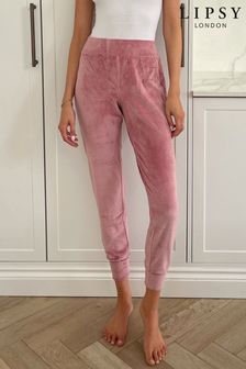 Rose de couleur rose - Pantalon de jogging Lipsy en velours (Q18714) | €29
