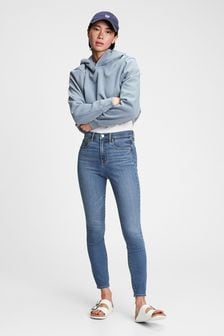 indigo mediu - Gap Stretch High Waisted True Skinny Jeans (Q18840) | 328 LEI