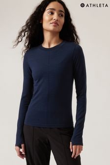 Athleta Navy Blue Ascent Seamless Top (Q18875) | 535 zł