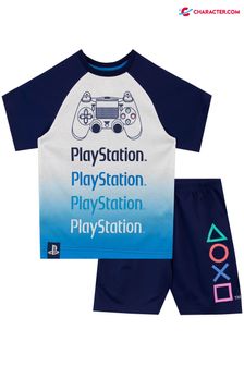 Playstation™ azul - Pijama corto de Character (Q18902) | 16 €