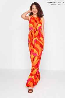 Long Tall Sally Orange Swirl Print Maxi Dress (Q19176) | ₪ 224