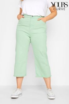 Yours Curve Green Wide Leg Crop Jean (Q19220) | €16.50