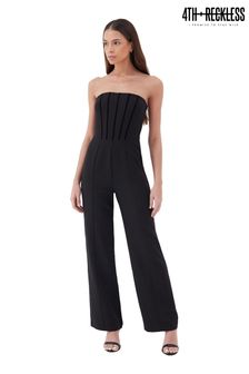 4th & Reckless Black Timea Tailored Jumpsuit (Q19572) | €27