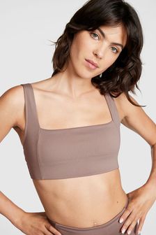 Victoria's Secret PINK Iced Coffee Brown Non Wired Lightly Lined Sports Bra (Q19771) | €31