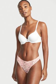 Victoria's Secret Purest Pink Lace Thong Knickers (Q20124) | €19