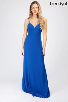 Trendyol Royal Blue V Neck Maxi Dress (Q20164) | $92