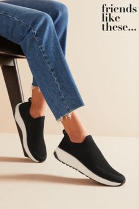 黑色 - Friends Like These針織織物鞋面易穿運動鞋 (Q20462) | HK$259